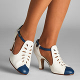 PRE-ORDER Sylvie Vintage Shoes Wide (Blue/Ivory)
