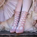 Cleo Edwardian Boots (Pink)