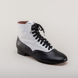 Larkspur Wool/Leather Lace-Up Boots (Grey/Black)