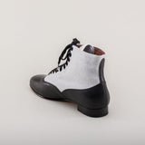Larkspur Wool/Leather Lace-Up Boots (Grey/Black)