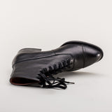 Rainey Vintage Lace-Up Boots (Black)