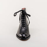 Rainey Vintage Lace-Up Boots (Black)