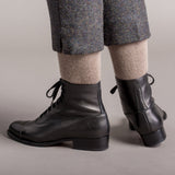 Rainey Vintage Lace-Up Boots (Black)
