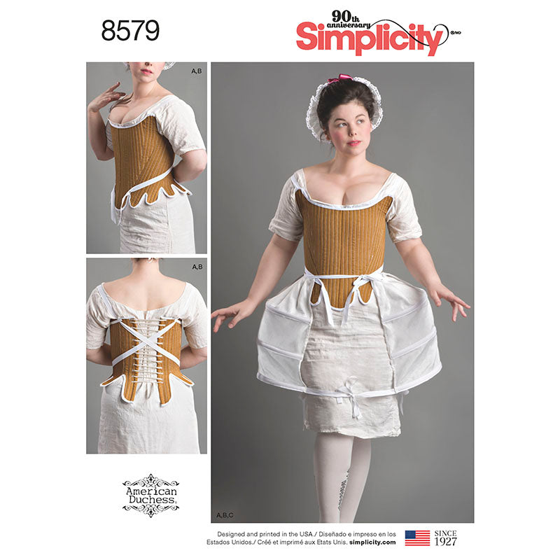 Simplicity 8579 18th Century Underpinnings Sewing Pattern