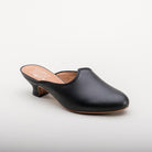 Sophie 18th Century Leather Mules (Black)(1760-1790)